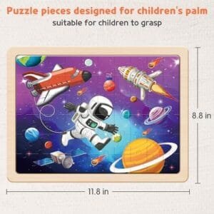 Puzzles 6×30 Pièces en Bois, Jouet Educatif Préscolaire,