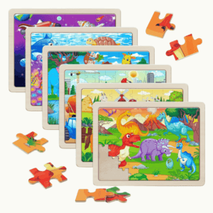 Puzzles 6×30 Pièces en Bois, Jouet Educatif Préscolaire,