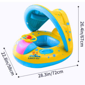 Flotteur de natation gonflable pour bébé, avec auvent solaire
