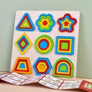 2 Planche cognitive d'association de formes géométriques éducatives pour enfants