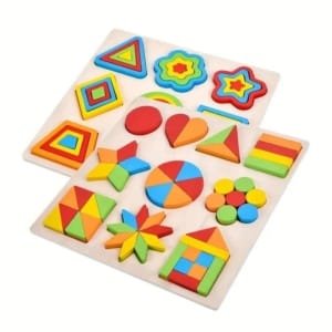 2 Planche cognitive d'association de formes géométriques éducatives pour enfants