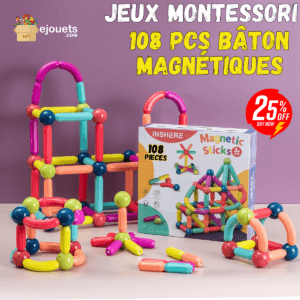 Blocs de construction magnétiques Pour les enfants 108 Pièces