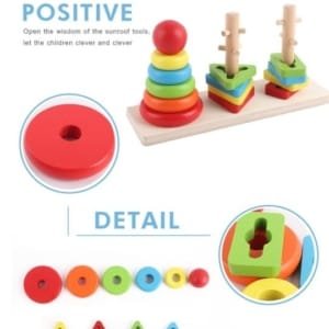 Jouets Montessori en bois 6 en 1, jouets éducatifs pour les tout-petits all in one