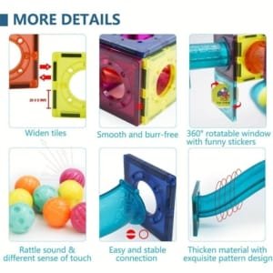 42 pièces de jouets magnétiques, jouets magnétiques STEM,