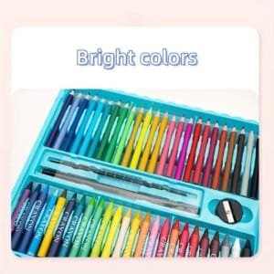 Kit d'Art Deluxe de 208 Pièces : Crayons Premium; Stylos Aquarelle pour Dessin, Peinture; Projets Créatifs