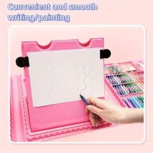 Kit d'Art Deluxe de 208 Pièces : Crayons Premium; Stylos Aquarelle pour Dessin, Peinture; Projets Créatifs