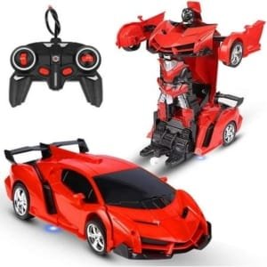 Transformer Voiture/Robot avec télécommande sans fil et chargeur électrique