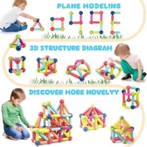 Blocs de construction magnétiques Pour les enfants 108 Pièces