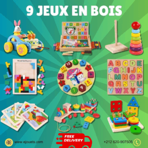 Jouets Montessori en bois 9 en 1, jouets éducatifs pour les tout-petits