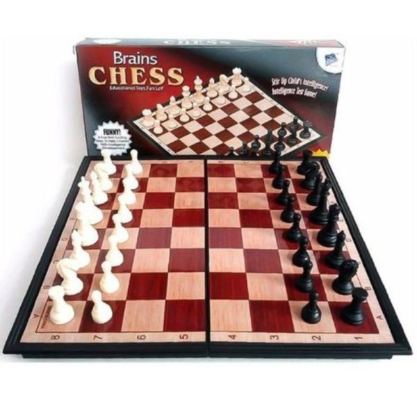 Jeux des échecs Chess Set & Checker Magnétique couleur de bois