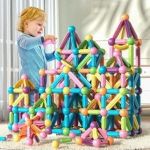 Blocs de construction magnétiques Pour les enfants 108 Pièces