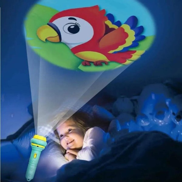 Lampe de poche de projection de dessin animé pour enfants, 3 cartes, 36 modèles