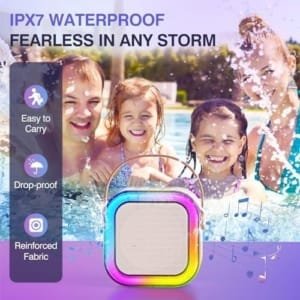 Machine de karaoké pour enfants et adultes, mini haut-parleur de karaoké Bluetooth portable avec 2 micros sans fil et lumière pour fête à la maison