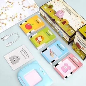Cartes éducatives Français-anglais pour Jeunes Enfants de 2 à 6 Ans, 220 mots Jouets préscolaires pour écouter et Apprendre