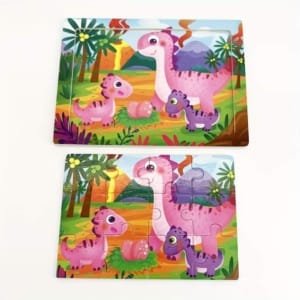 15 Puzzle 4x3 pour enfants en bois - thème des animeaux 15 x 11 cm