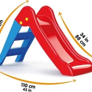 Dolu : toboggan Jouet d'intérieur et d'extérieur, pente pliable, échelle à 2 marches, plastique durable