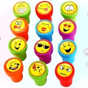 12 Tampons Enfants, Multicolore SMILEYS Coffret tampon