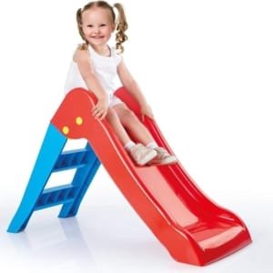 Dolu : toboggan Jouet d'intérieur et d'extérieur, pente pliable, échelle à 2 marches, plastique durable