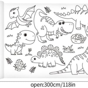 Rouleaux de papier à dessin adhésif pour enfants graffiti, papier à colorier 3m adhésif sur mur/table ou sol