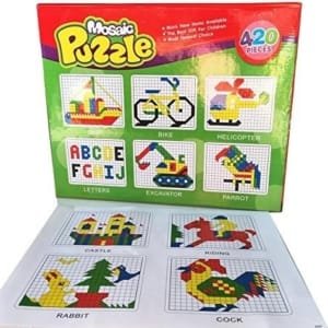 Ensemble de 420 Pièces Jeux De Construction Loisirs Creatifs Mosaiques Jouet pour Enfants