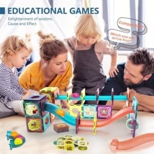 42 pièces de jouets magnétiques, jouets magnétiques STEM,