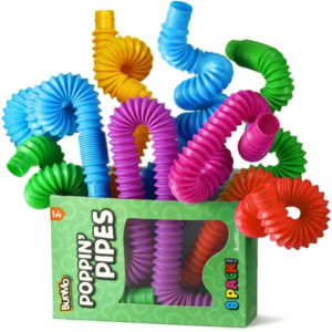 Néon POP IT TUBES de 13,5cm de longueur ; Jouets anti-stress.