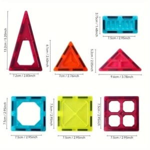 Ensemble de Blocs de Construction Magnétiques & Voitures à Tirer pour Garage de Stationnement - 66/94pcs,