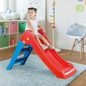 Dolu : toboggan Jouet d'intérieur et d'extérieur, pente pliable, échelle à 2 marches, plastique durable