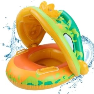 Bouée, Flotteur De Natation Gonflable Avec Pare Soleil Pour Bébés en enfants Dinosaur