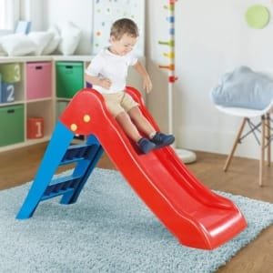 Dolu : toboggan Jouet d'intérieur et d'extérieur, pente pliable, échelle à 2 marches, plastique durable