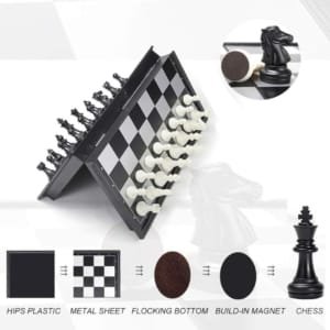 Jeux des échecs Chess Set & Checker Magnétique blanc