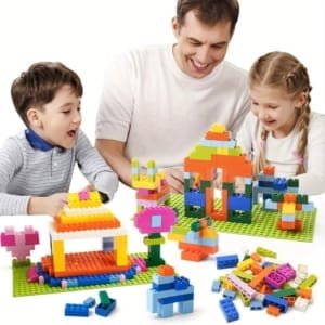 500 PCS Sacs de Blocs de Construction Éducatif