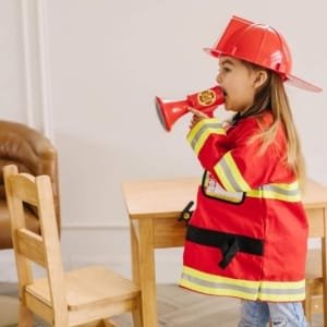 Déguisement Pompier, Costume pour filles et garçons avec accessoires.