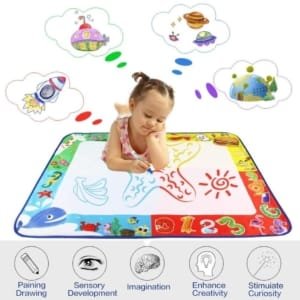 Toile de peinture à l'eau magique pour enfants, 80x60cm