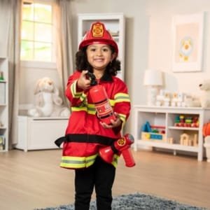 Déguisement Pompier, Costume pour filles et garçons avec accessoires.