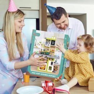 Ensemble de cuisine de jeu pour enfants avec sons, lumières, cuisinière, évier et nourriture de jeu 64 PCS