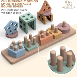 Jeu de Tri Couleurs Et Puzzle en Bois Jouets Éducatif pour les enfants