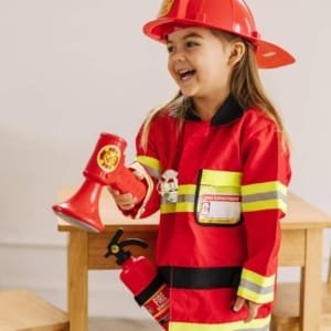 Déguisement Pompier, Costume pour filles et garçons avec accessoires.