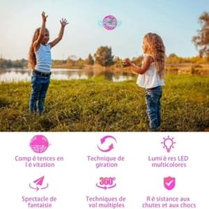 Flying Spinner Boule Volante Lumineuse Magique Mini Drone Enfant