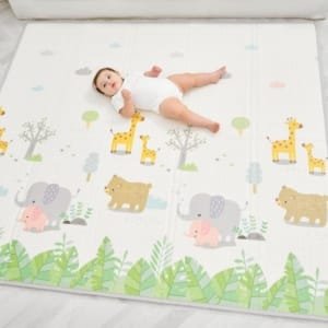 Tapis de Jeu pour Enfant 180x200x1,5cm Tapis de Sol XXL en Mousse Epais Pliable Reversible