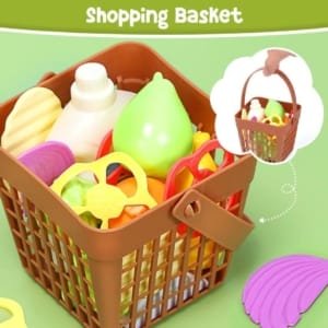 Ensemble de cuisine de jeu pour enfants avec sons, lumières, cuisinière, évier et nourriture de jeu 64 PCS
