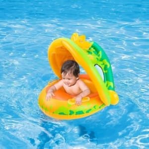 Bouée, Flotteur De Natation Gonflable Avec Pare Soleil Pour Bébés en enfants Dinosaur