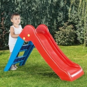 Dolu : toboggan Jouet d'intérieur et d'extérieur, pente pliable, échelle à 2 marches, plastique durable