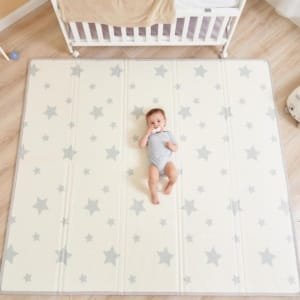 Tapis de Jeu pour Enfant 180x200x1,5cm Tapis de Sol XXL en Mousse Epais Pliable Reversible