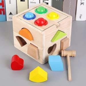 Jeu éducatif Cube en bois Montessori