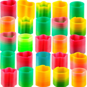 5 ressorts hélicoïdaux anti-stress arc-en-ciel magiques