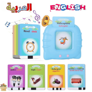 Cartes Flash parlantes arabe-anglais , Jouets électroniques d'orthophonie pour l'Autisme de 224 Mots