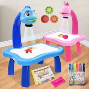 Projecteur à LED pour Enfant avec Table de Dessin Artistique