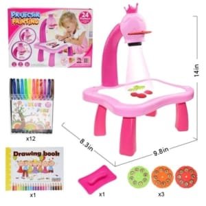 Projecteur à LED pour Enfant avec Table de Dessin Artistique