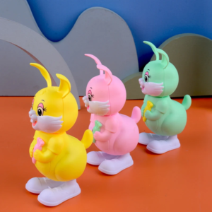 3 Jouets d'horloges, Lapins sautants, Petits animaux, Anti-irritation du dos des enfants